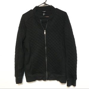 Black Bomber Sweater